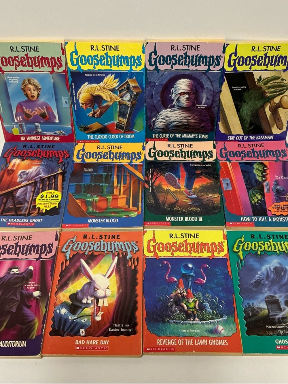 Goosebumps Book Lot- 12 Vintage Paperback Books